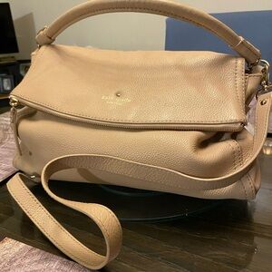 Kate Spade Beige Leather Shoulder Bag